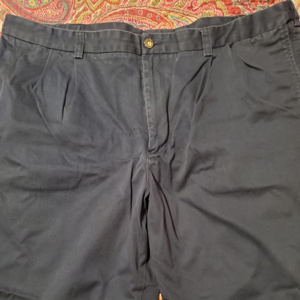 Big & Tall Men's Pleated Front Navy Blue Pants